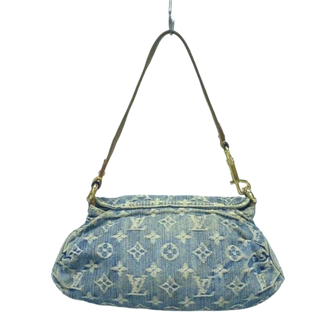 Louis Vuitton Denim Mini Pleaty Vintage Pouch Pochette Bag Monogram LV