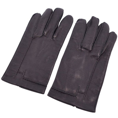 Hermes Gloves H Logo Lamb Leather Men's Fran