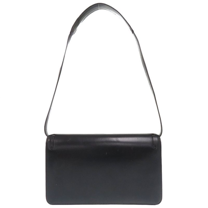 Hermes Tassel Vintage Box Calf Navy Gold Hardware 00R Engraved Shoulder Bag