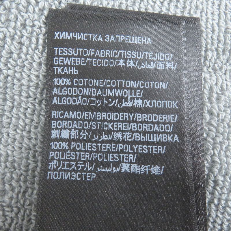 Balenciaga 100% Cotton BB Logo Embroidery Pile Gown Bathrobe Grey XL Size