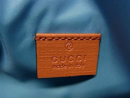Gucci Nylon 550763 Interlocking G Handbag Tote Bag Ladies Light Blue Bm9739