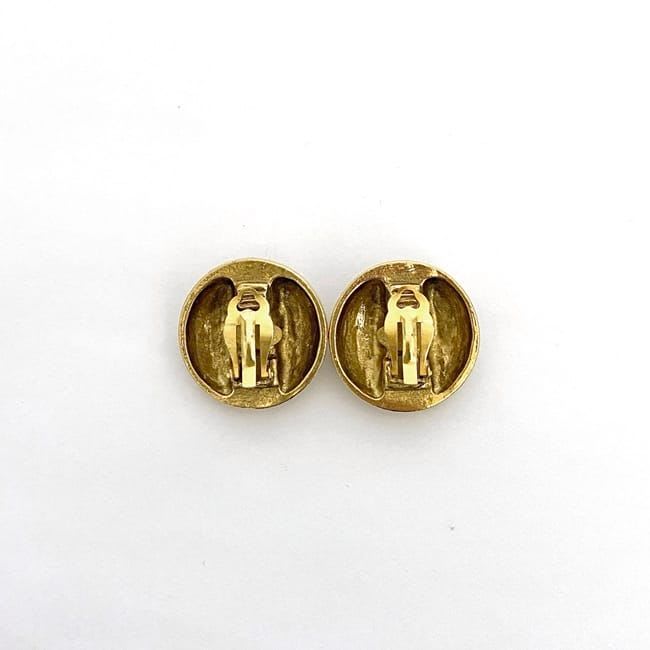 Chanel Earrings Gold Coco Mark GP