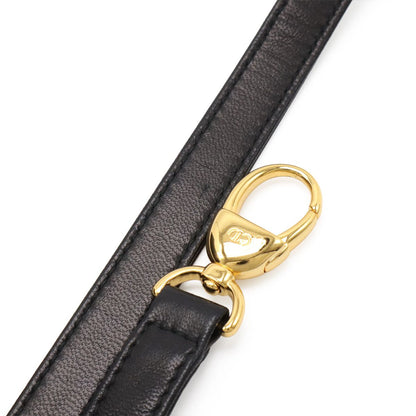 Christian DIOR Lady Dior Cannage Handbag Tote Bag Lambskin Black Black Gold