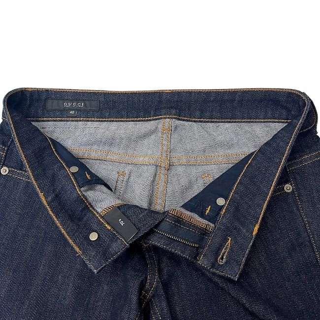Gucci Denim Pants Navy Blue 338501 Excellent Condition 40 Denim Preowned