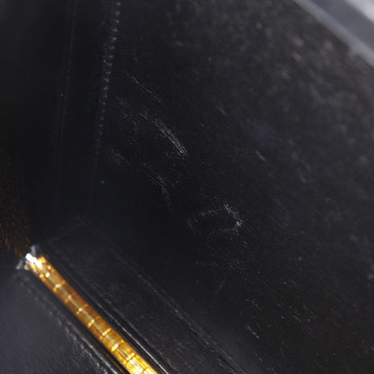 Chanel Chevron Coco Mark V-stitching Vintage Lambskin Black Women Shoulder Bag