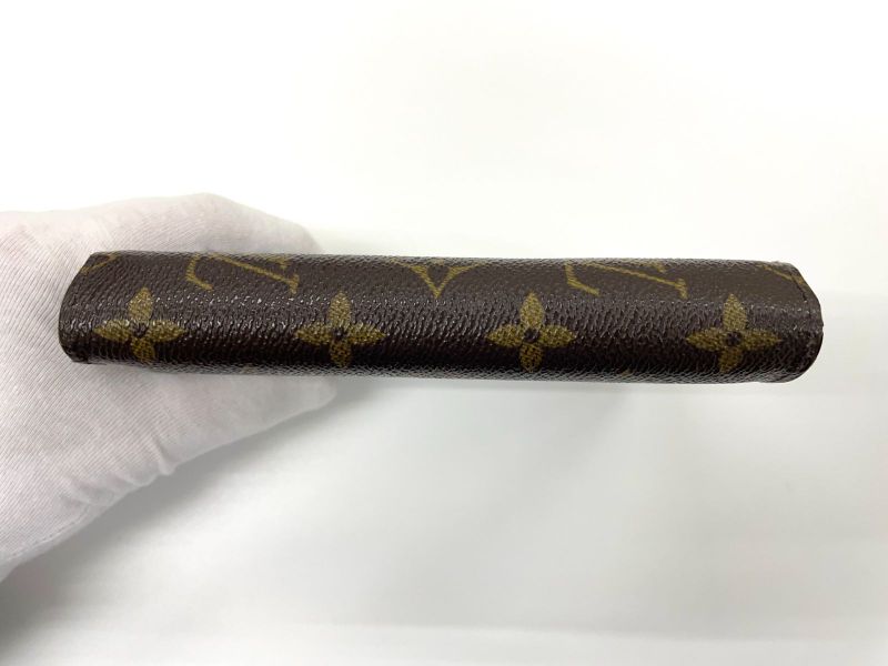 Louis Vuitton Monogram Porte Papier Zip Snap Closure Fold Wallet M61207 Brown