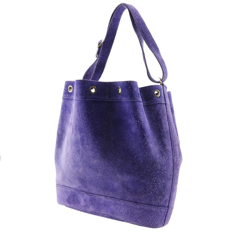 Hermes Market GM Suede Purple 0L Women's Shoulder Bag