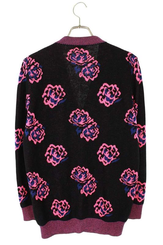 Saint Laurent Paris 408948 Y1ww2 Rose All-over Patterned Cardigan Men's XS