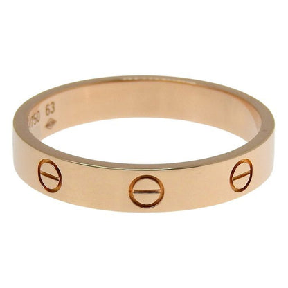Cartier Mini Love Ring 18K Pink Gold 750 Pink Gold #63 Equivalent To Size 13