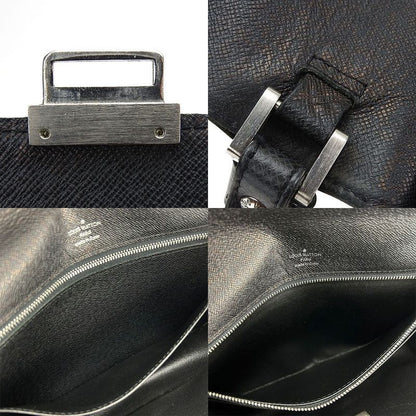 Louis Vuitton Second Bag Clutch Selenga M30782 Taiga Leather Ardoise Black