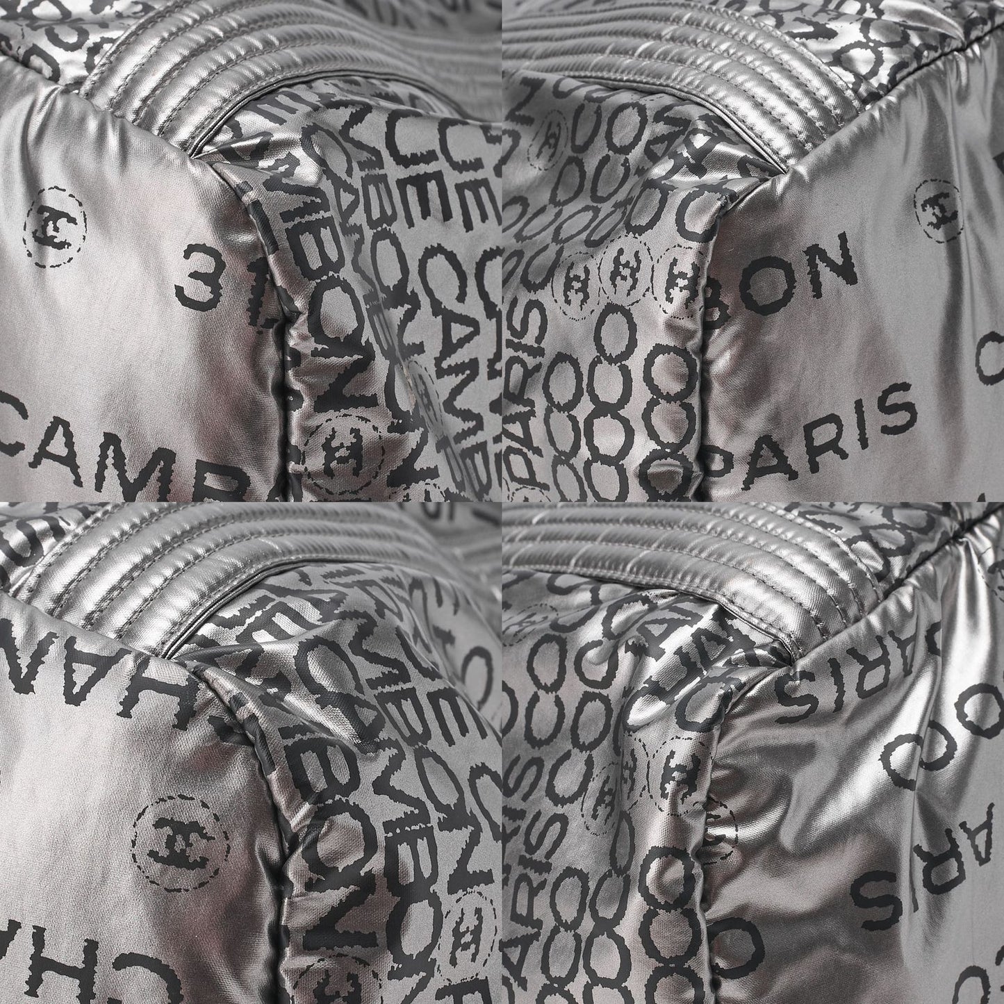 Chanel Tote Bag Nylon Unlimited Large Size Black Silver Hardware Brand [shipping