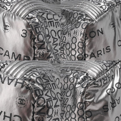 Chanel Tote Bag Nylon Unlimited Large Size Black Silver Hardware Brand [shipping