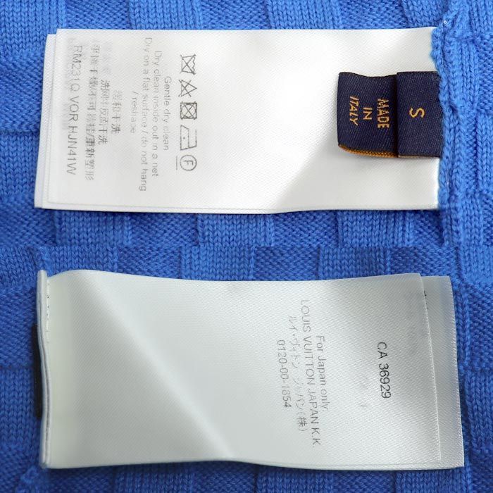 Louis Vuitton Damier Cardigan Blue Rm231q VOR Hjn41w Ca36929 S Men's Preowned