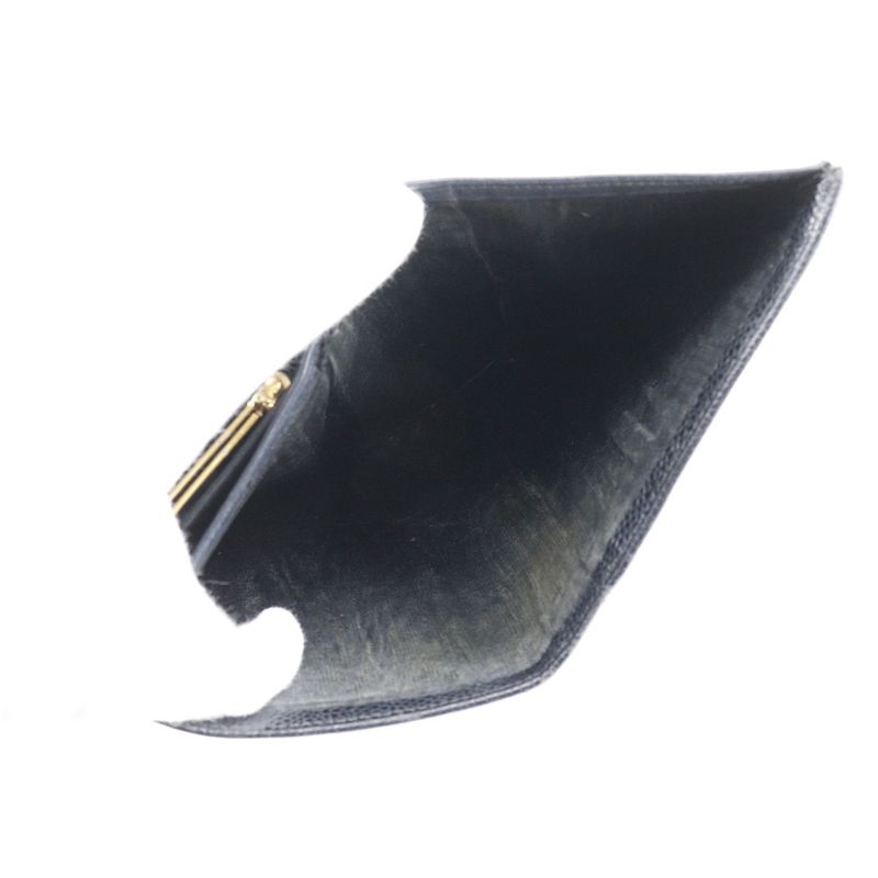 Chanel Caviar Skin Black Women's Long Wallet