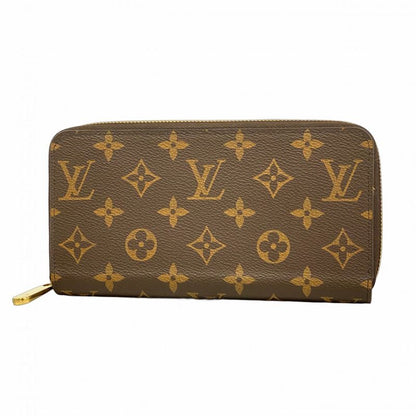 Louis Vuitton Long Wallet Monogram Zippy Wallet M42616 Brown Men Women Unisex