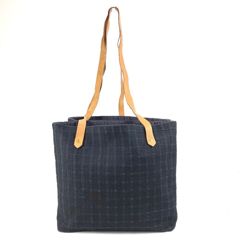 Hermes Shoulder Bag Amedava Cabas De Poche Cotton Navy