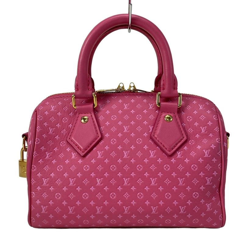 Louis Vuitton Handbag Nanogram Speedy Bandoliere 20 M22286 Rose Leather Cowhide