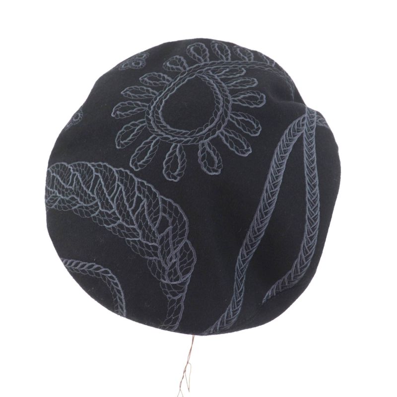 Hermes H222039n 100% Wool Saint Honore En Finesse Beret With Serie Buttons