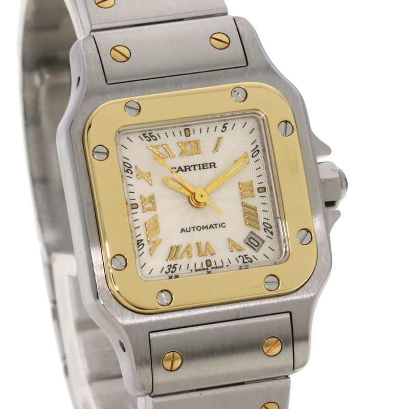 Cartier W20045c4 Santos Garbet SM 20th Anniversary Watch SS Ssx18k Yellow Gold
