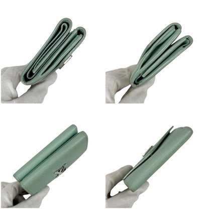 Louis Vuitton Portefeuille Lock Me Trifold Wallet Mini Wallet Light Green