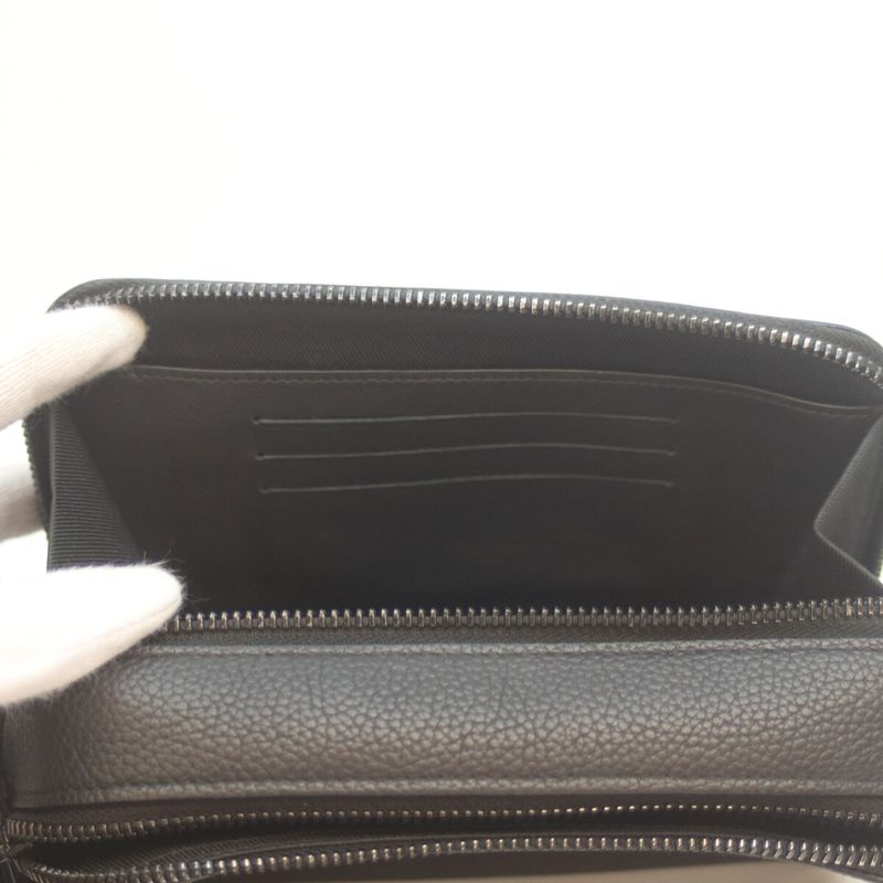 Louis Vuitton M59161 Grain Calf Alfa Wearable Wallet Shoulder Bag Noir Black