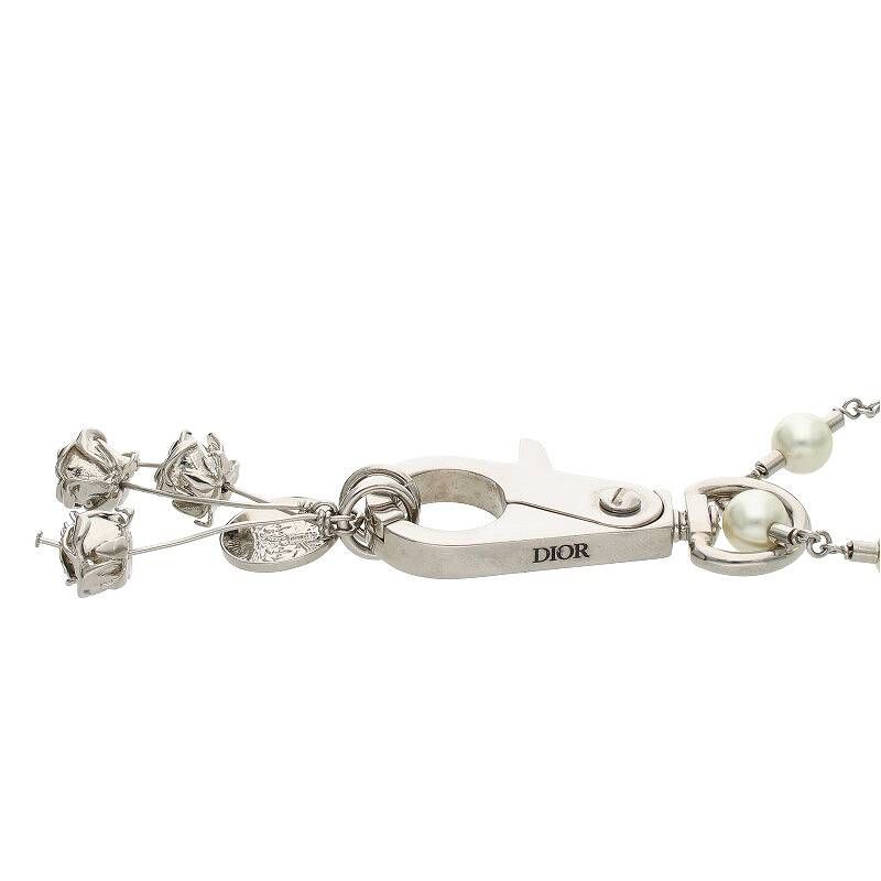 Dior Clip Design Pearl Necklace Men's