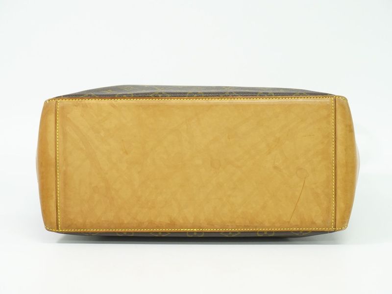 Authentic Louis Vuitton LV Cabas Mezzo Monogram Shoulder Bag Tote Bag Brown