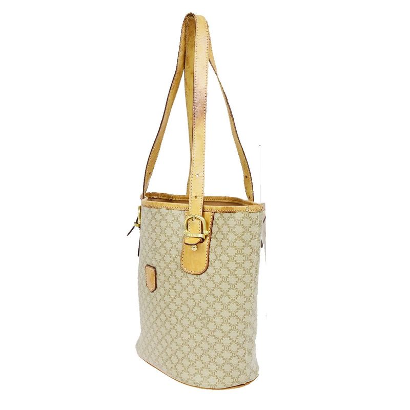 Celine Shoulder Tote Bag Macadam Beige 09bs110