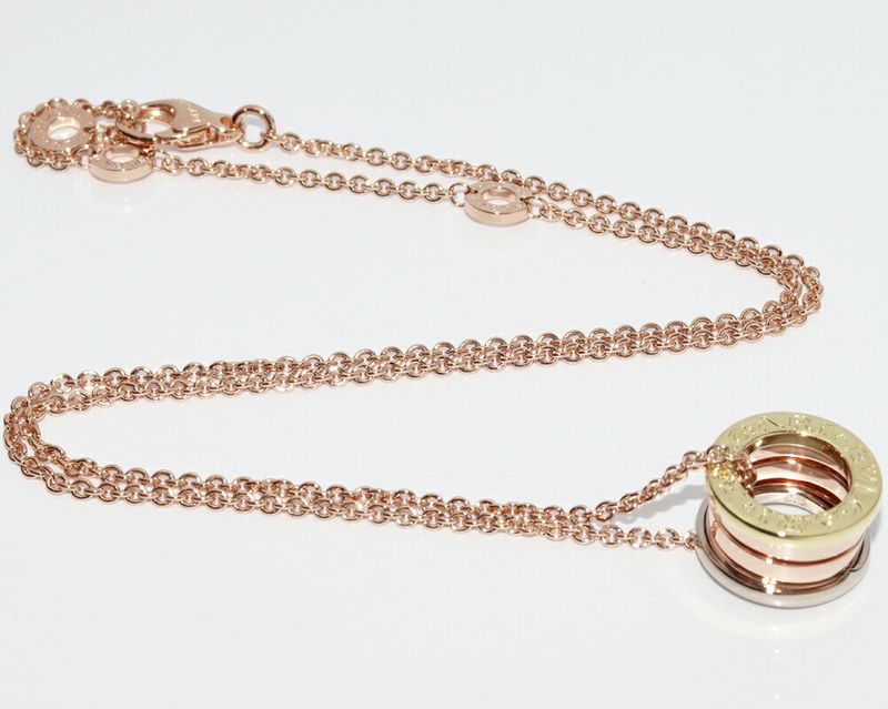 Bulgari Pendant Necklace 18K Yellow Gold 18K White Gold 18K Pink Gold Bzero1