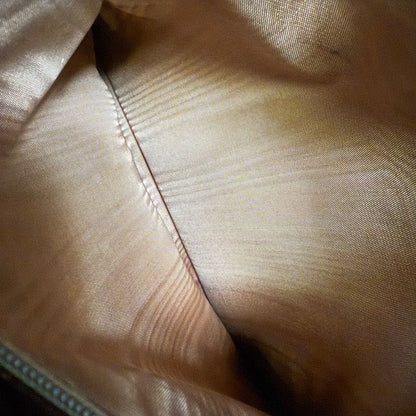 Celine Macadam Pattern Vintage Handbag Triomphe Business Calf Leather Brown