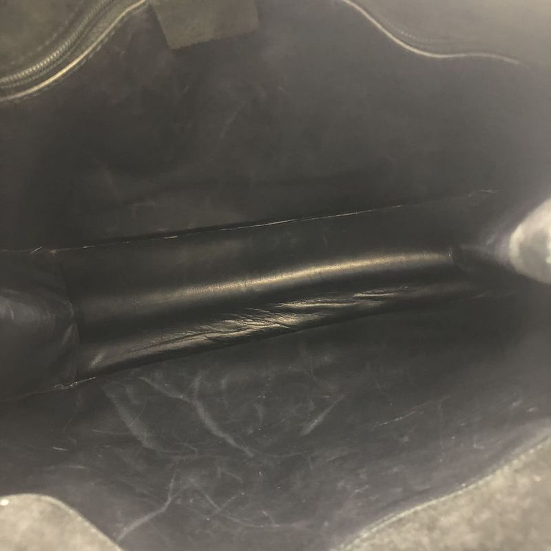 Gucci 001 3167 Shoulder Bag Handbag Suede Black Ladies Men Fashion Vintage