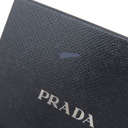 Prada Trifold Wallet Metal Logo Leather Pink Gold Hardware Compact Wallet