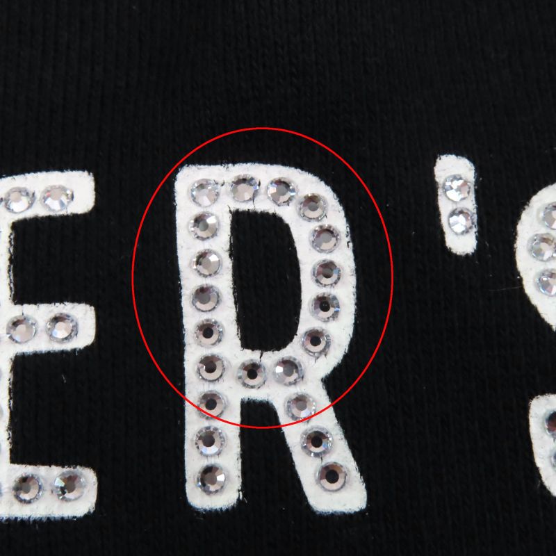 Gucci 22AW 688197 100% Cotton Hollywood Babylon Cropped Hoodie With Rhinestones