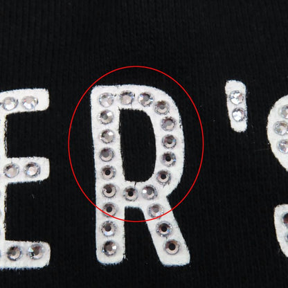 Gucci 22AW 688197 100% Cotton Hollywood Babylon Cropped Hoodie With Rhinestones