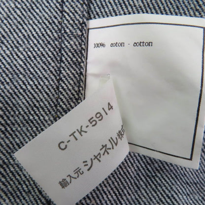CHANEL Vintage 100% Cotton Denim Jacket Indigo Women's Approx Size M Equivalent