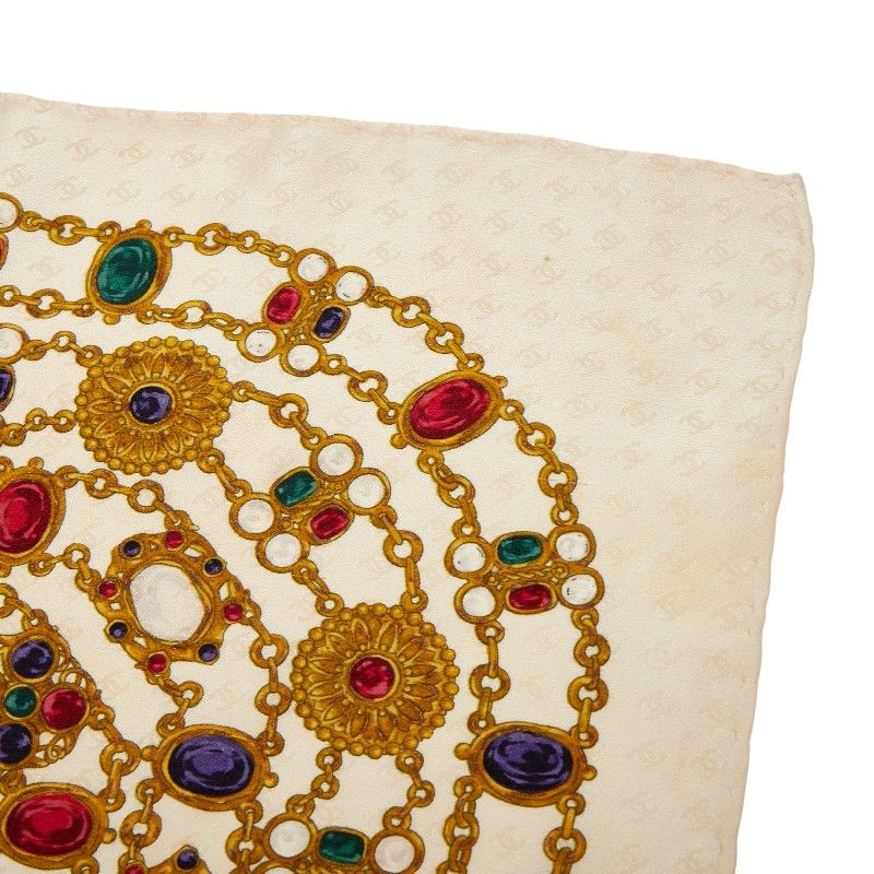 Chanel Jewelry Beige Multicolor Silk Women's Chanel