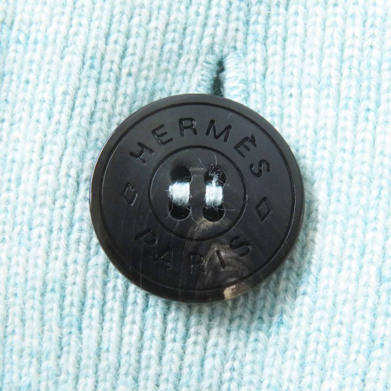 Hermes 2021 100% Cashmere Long Length Knitted Cardigan With Serie Buttons