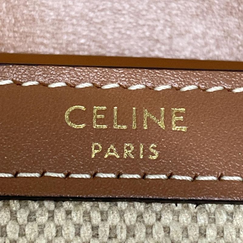 Celine Triomphe Small Flap Wallet Ivory And Brown Leather