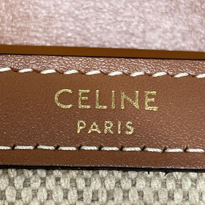 Celine Triomphe Small Flap Wallet Ivory And Brown Leather
