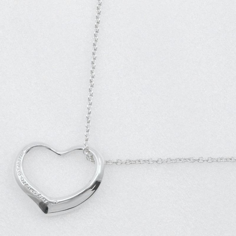 Tiffany & Co Open Heart Elsa Peretti 925 Silver Ladies 4.8g Necklace