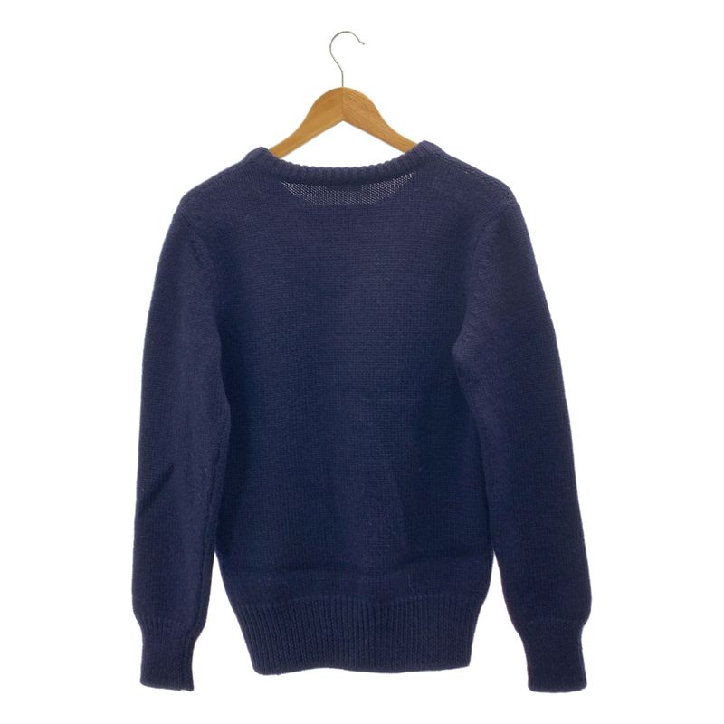 Bottega Veneta | Wool Bicolor Crewneck Knit | 46 | Navy Gray | Men's