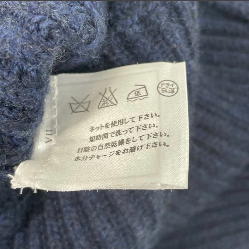 Chanel 2008 Logo Cashmere Sleeveless Dress Size 40 Navy