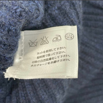 Chanel 2008 Logo Cashmere Sleeveless Dress Size 40 Navy