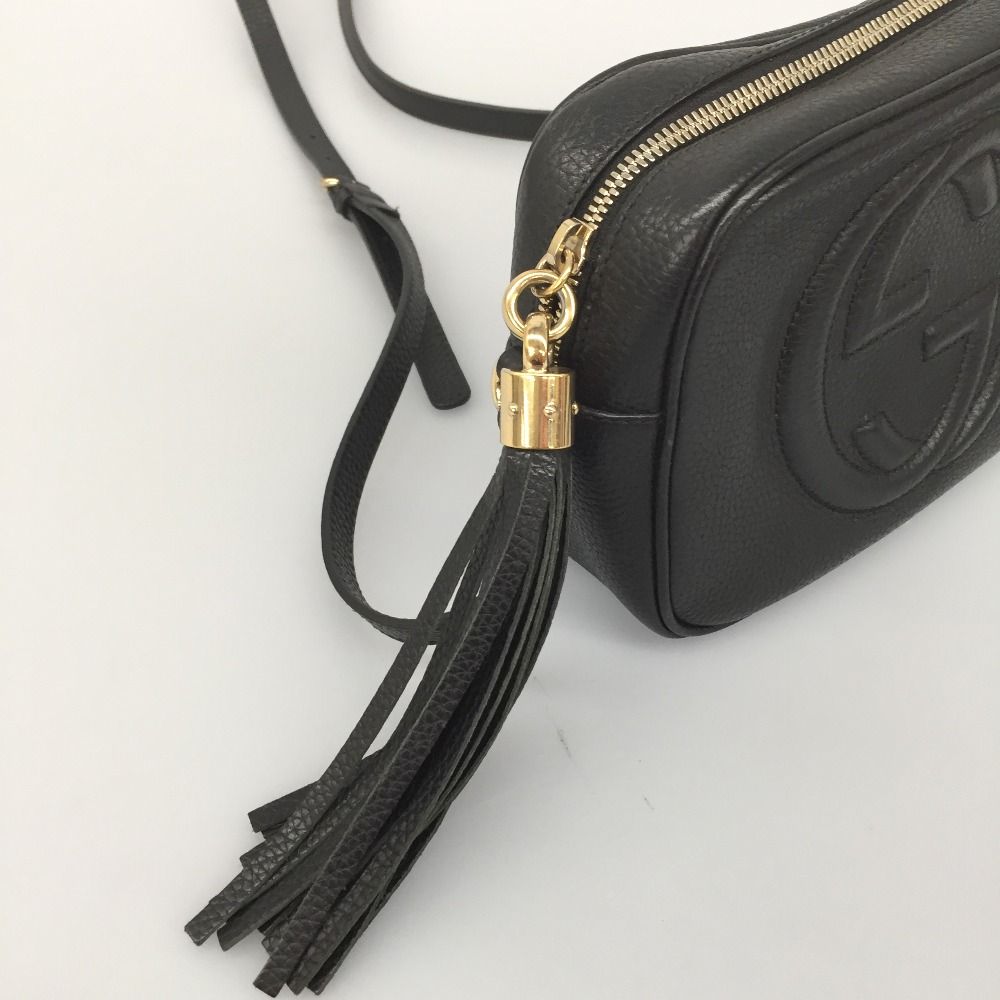 Gucci Shoulder Bag Small Leather Soho Internal Stain 308364 Black