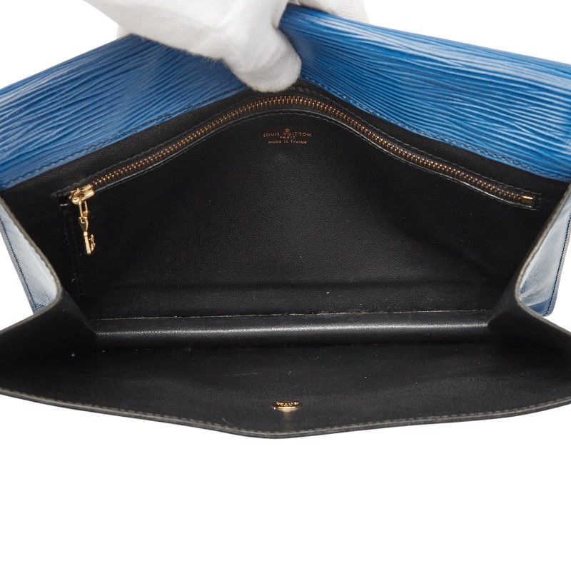 Louis Vuitton Epi Montaigne 27 Second Bag Clutch Bag M52655 Toledo Blue Leather