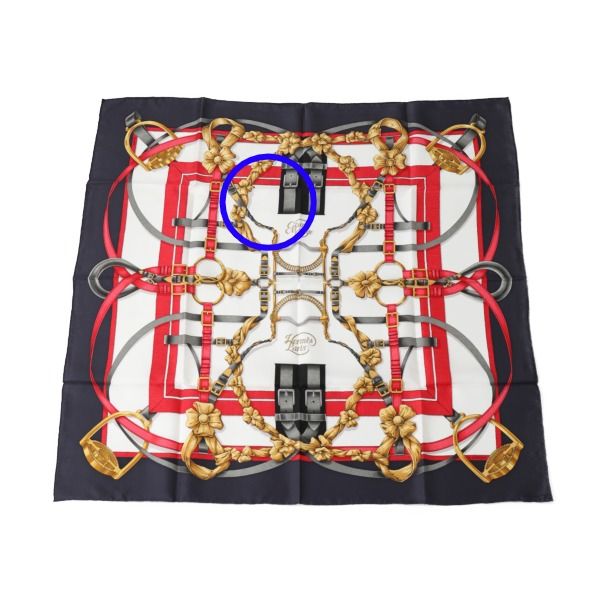 Hermes Carré 90 Carré 90 Large Keynote Crano Manege Scarf Hermes Navy