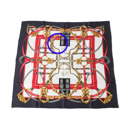 Hermes Carré 90 Carré 90 Large Keynote Crano Manege Scarf Hermes Navy