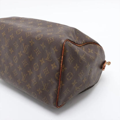 Louis Vuitton Monogram Speedy 30 Leather Handbag Mini Boston M41526 Tote Brown