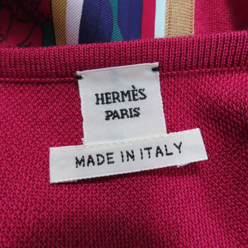 Hermes George Washington's Carriage 100% Silk Twill Raine Short Sleeve Knit