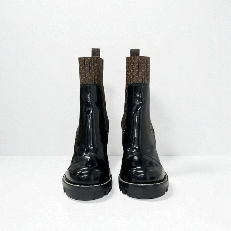 Louis Vuitton Star Trail Line Monogram Boots Short Shoes Leather Brown